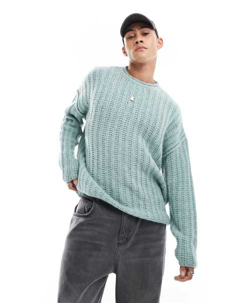 Open knit sweater - Men