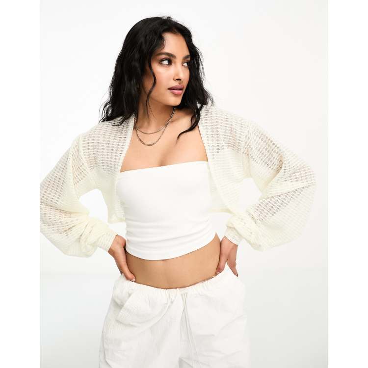 ASOS DESIGN Curve knitted shrug cardigan with thumbholes (part of