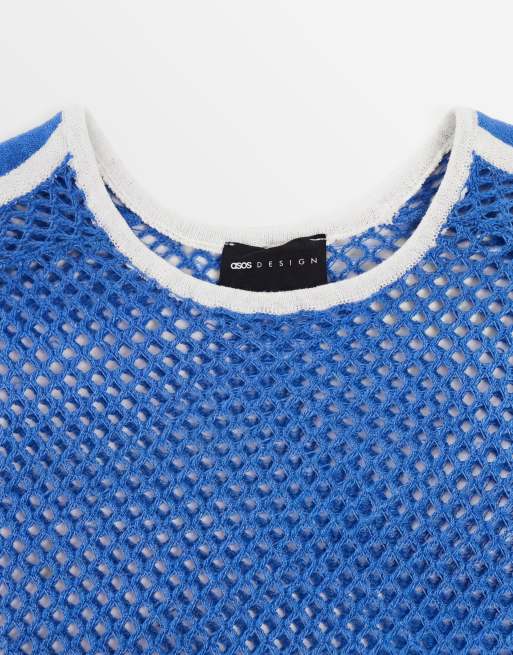 ASOS DESIGN open weave knit t-shirt, 7 of 8