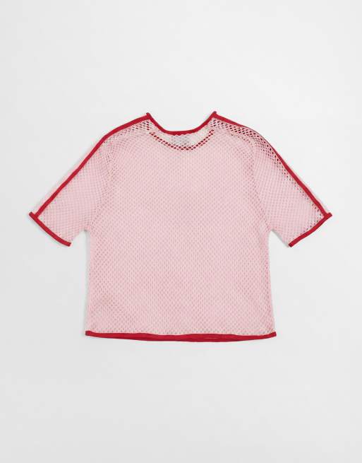 ASOS DESIGN open weave knit t-shirt, 6 of 8