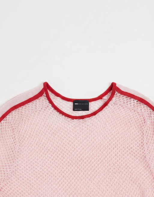 ASOS DESIGN open weave knit t-shirt, 7 of 8