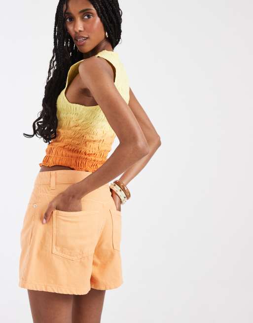 ASOS DESIGN – Orange, a-linjeformade shorts i lång modell, 5 av 5