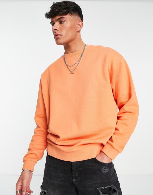 ASOS DESIGN – Orange sweatshirt i oversize