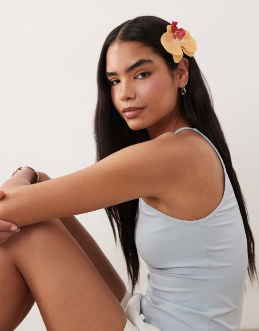ASOS DESIGN - Orchid - Haarclip in oranje, 2 van 3