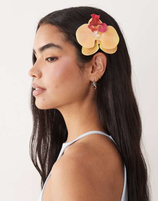 ASOS DESIGN – Orchid – Pomarańczowa spinka do włosów, 3 z 3