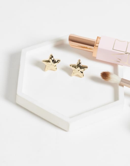 ASOS DESIGN orecchini a bottone con motivo a stella color oro, 2 di 4