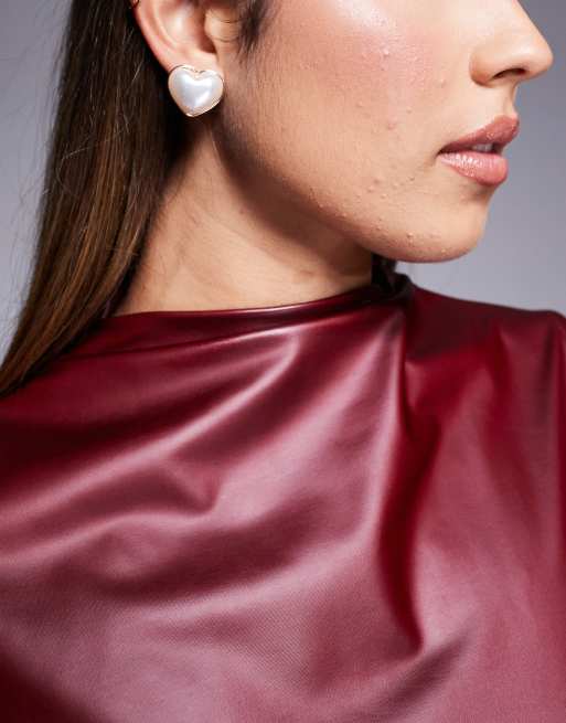 Topshop - Chicago - Orecchini a bottone a forma di goccia dorati