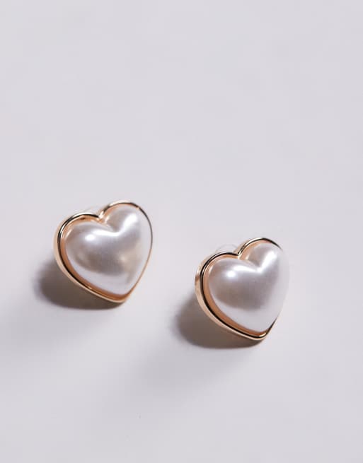 Kruckel Orecchini A Bottone Mano E Cuore - Gioielli Design In Lega Ipoallergenica, Confezione Regalo (Rosso/Oro) - 2