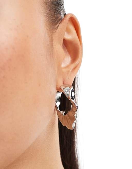 Orecchini A Spillo In Argento Sterling 925, Design Ondulato, 2,2 Cm, Con Confezione Regalo - 4