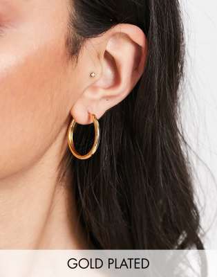 Orecchini a cerchio - 40 mm - 1 foro - Oro rosa x2 - Perles & Co