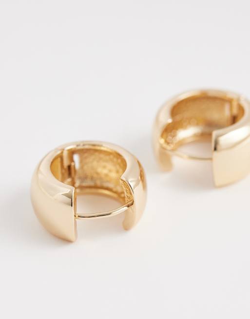 ASOS DESIGN - Orecchini a cerchio spessi color oro, 4 di 4