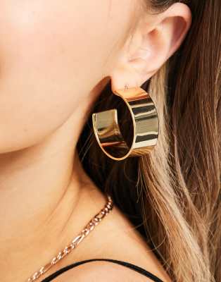 ASOS DESIGN - Orecchini a cerchio spesso, color oro