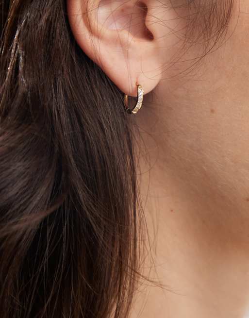 ASOS DESIGN - Orecchini in acciaio inossidabile con dettagli in zirconia cubica e confezione regalo