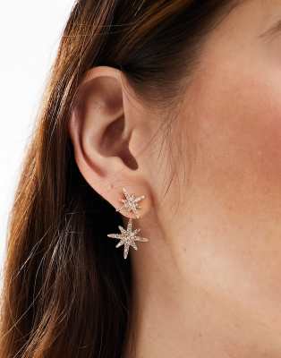 Zavana Orecchini Pendenti Dorati A Cerchio Con Cristalli Rettangolari – In Acciaio Inox Placcato Oro, Colori Trasparente, Blu, Verde, Rosso O Rosa Champagne