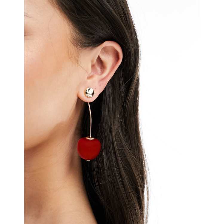 Orecchini A Ciliegia 3D - 2 Paia - Gioiello Divertente Per Donne E Ragazze - Regalo Perfetto - Foto 3