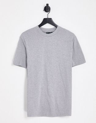 ASOS DESIGN t-shirt with crew neck in grey marl - GREY