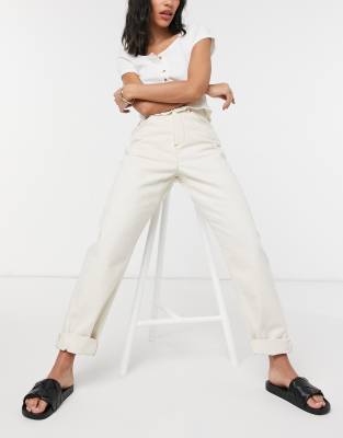 asos white mom jeans