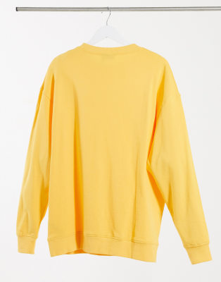 yellow oversized sweatshirt