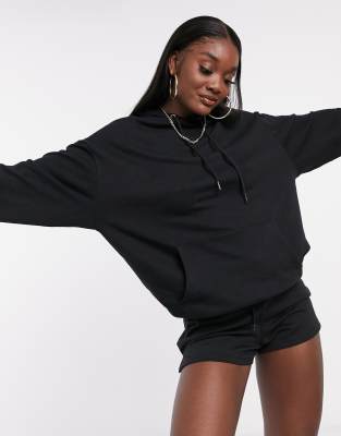 womans black hoodie