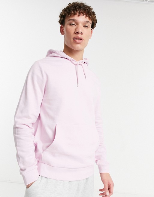ASOS DESIGN organic hoodie in pastel pink
