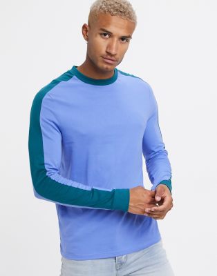 contrast long sleeve t shirt