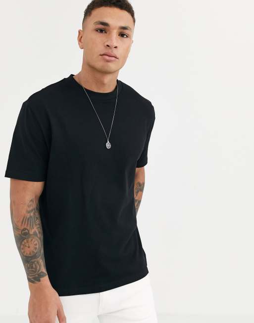 Download ASOS DESIGN organic loose t-shirt with crew neck in black ...