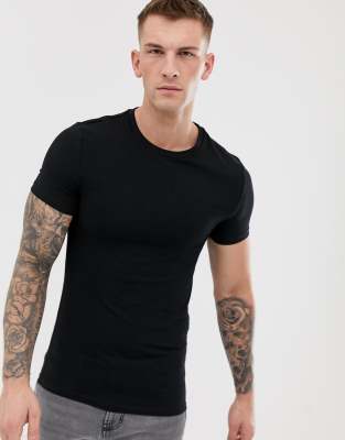 muscle fit black shirt