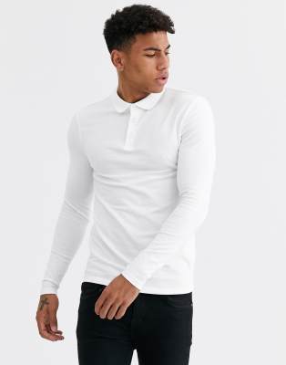 long sleeve polo shirts asos