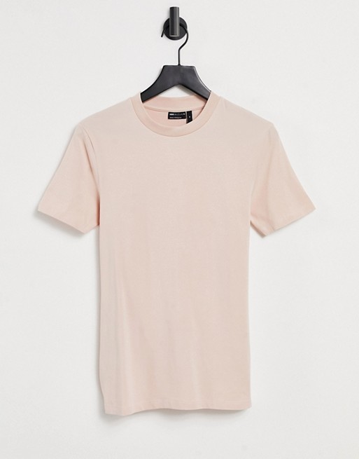 ASOS DESIGN organic muscle fit t-shirt in pink