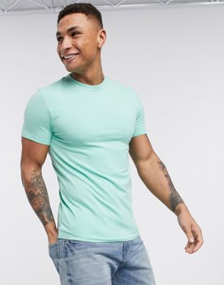 ASOS DESIGN organic muscle fit t-shirt with crew neck in green | ASOS