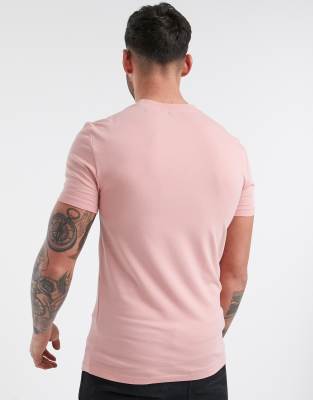 muscle fit pink shirt
