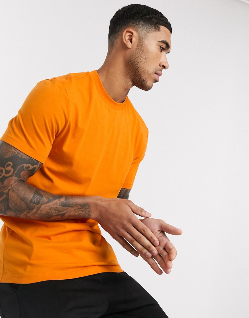 ASOS DESIGN – Organic – Orange t-shirt med rund halsringning
