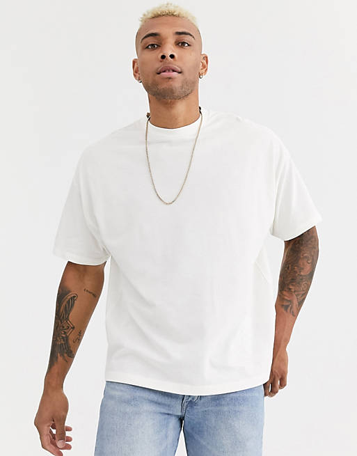 ASOS DESIGN organic oversized fit t-shirt with crew neck in pique in ...