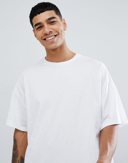 ASOS DESIGN organic oversized fit t-shirt with crew neck in white | ASOS