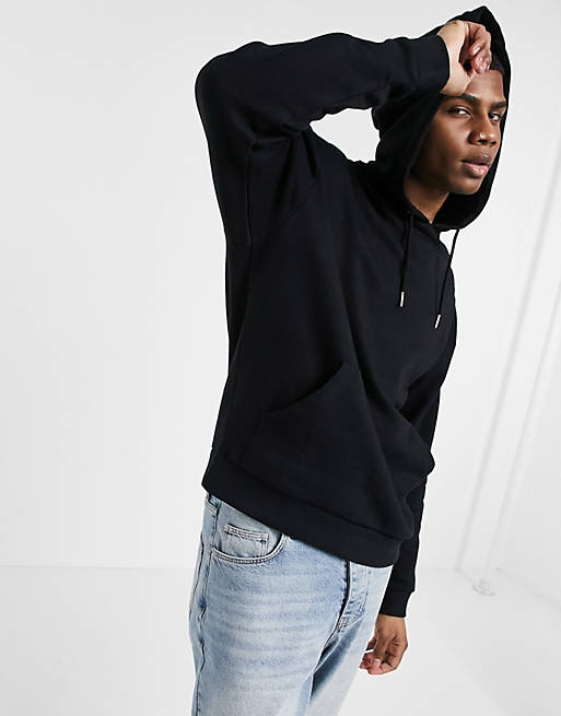 ASOS DESIGN organic oversized hoodie with mystic back print in black