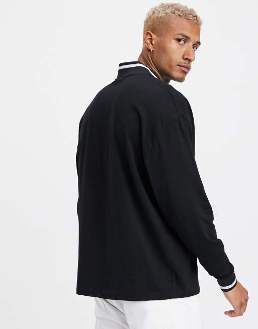 ASOS DESIGN organic oversized long sleeve baseball jersey shirt in