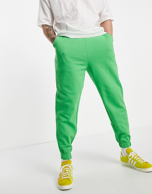 ASOS DESIGN organic oversized sweatpants in green | ASOS