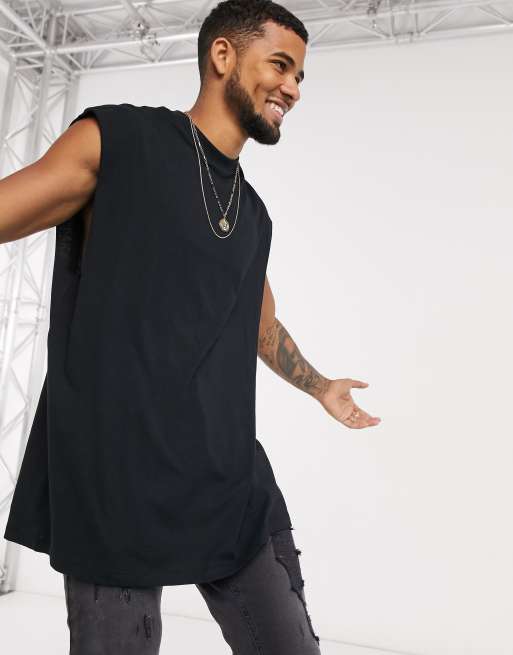 ASOS DESIGN organic oversized tank top in black ASOS