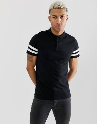 black polo shirt asos