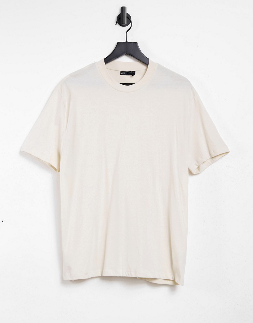 ASOS DESIGN organic relaxed fit t-shirt in beige-Neutral