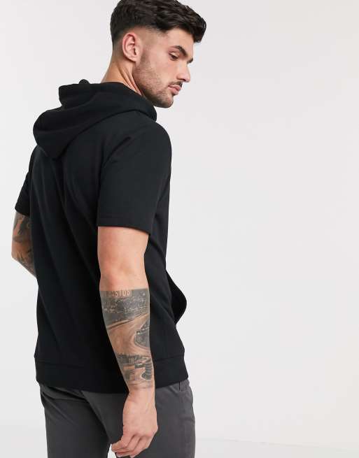 Asos plain black discount hoodie