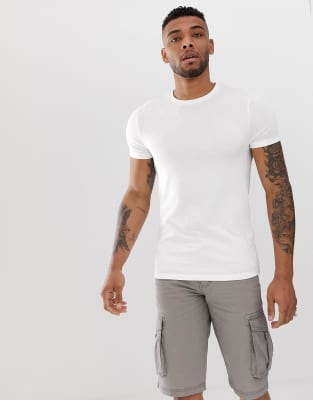 skinny fit white t shirt