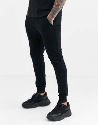 plain navy skinny tracksuit bottoms