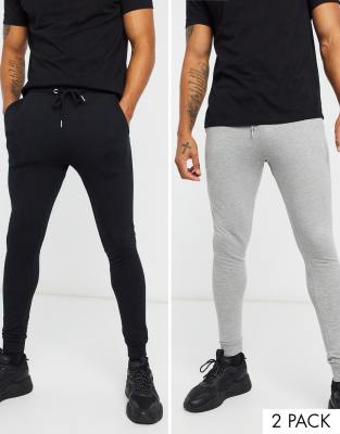 super skinny black joggers
