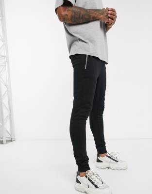 black joggers with zip pockets