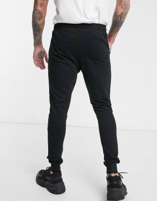 super skinny black joggers