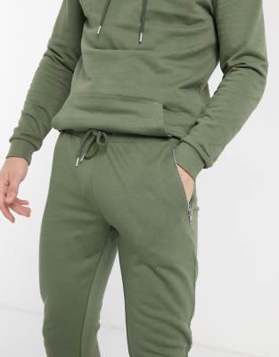 mens skinny joggers with zip pockets