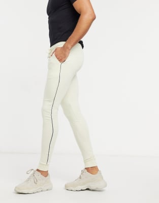 beige skinny joggers