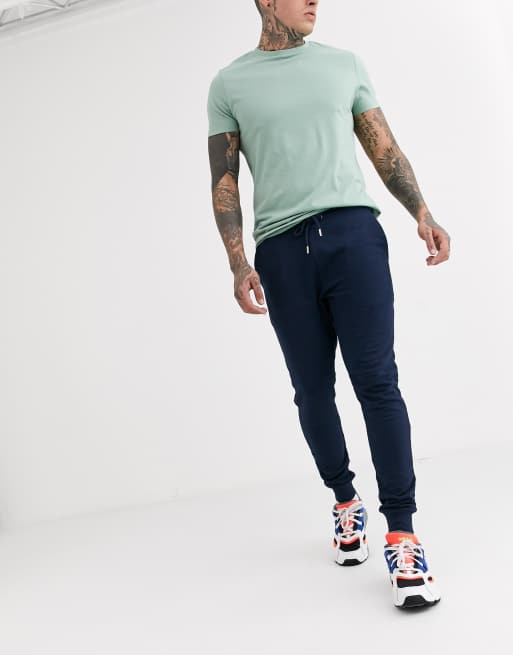 præmie nær ved Kviksølv ASOS DESIGN organic super skinny sweatpants in navy | ASOS