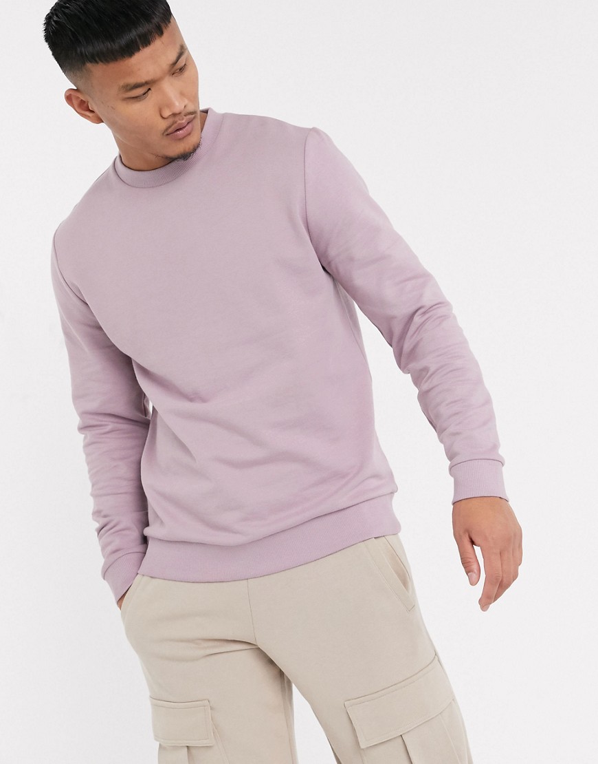ASOS DESIGN organic sweatshirt in dusty purple